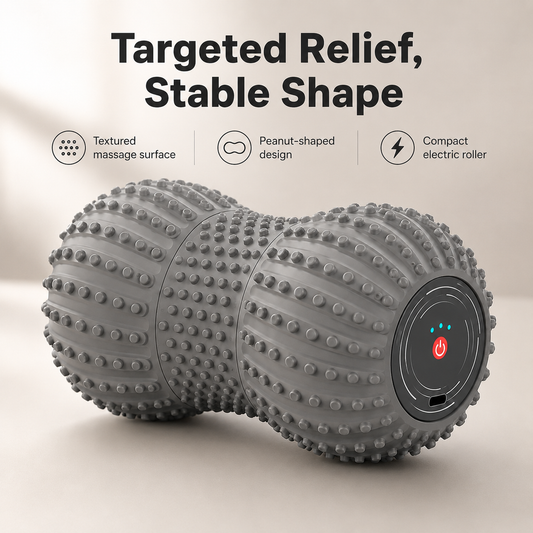 2-in-1 Electric Peanut Ball Yoga Column Massager with Speaker, Leg Relaxing Massage Roller