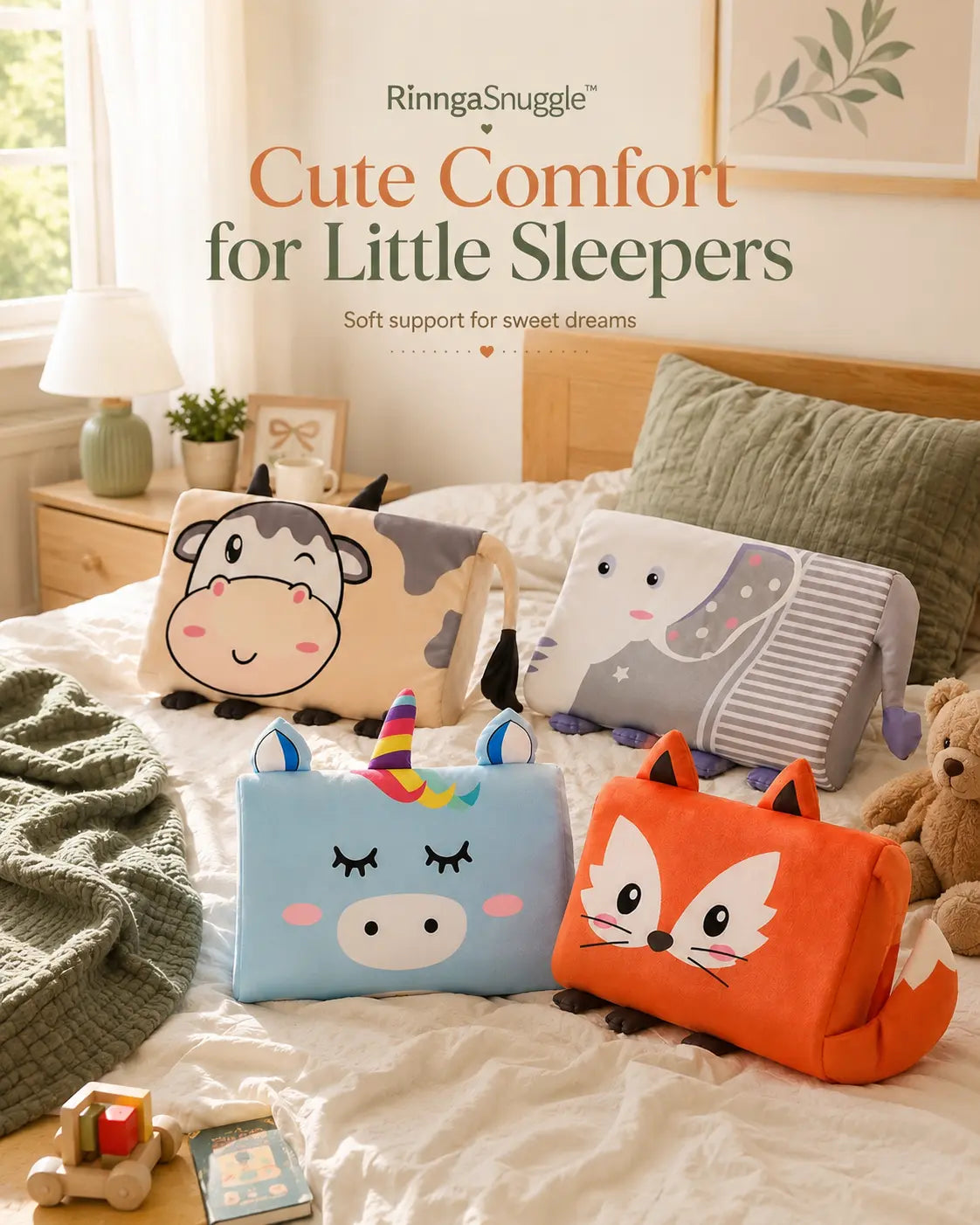 "RinngaSnuggle™ — The Pillow That Makes Bedtime Easy Again"
