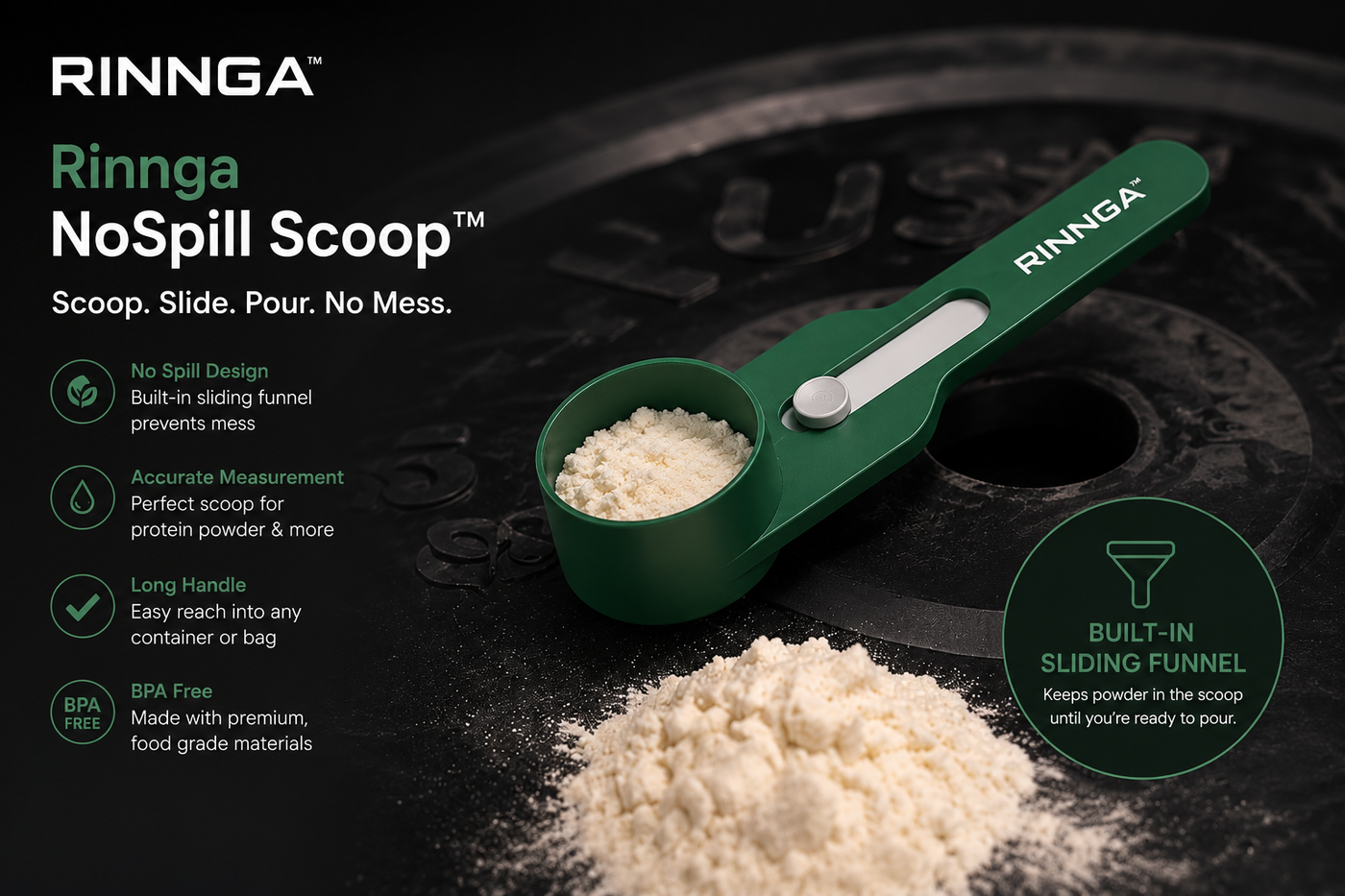 No-Spill Powder Scoop