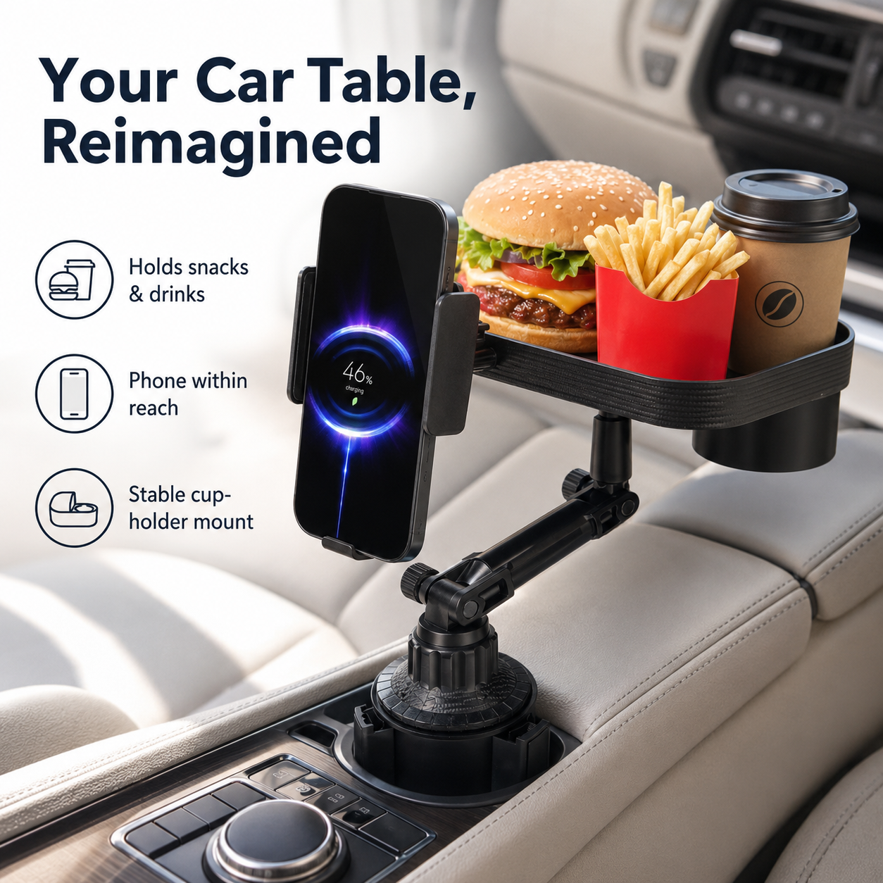 Your Cup Holder, Now a Mini Car Table