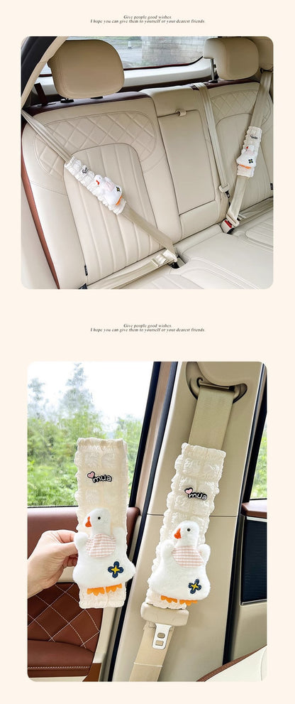 Seatbelt Shoulder Pad Cover — Cute Bear Style + Anti-Slip (All Season)