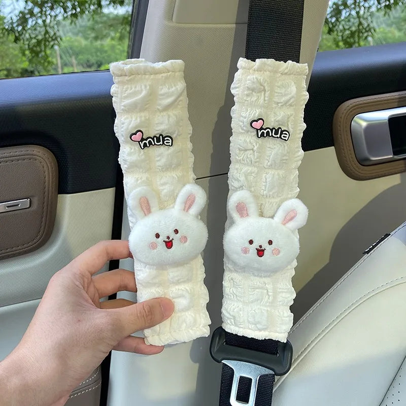 Seatbelt Shoulder Pad Cover — Cute Bear Style + Anti-Slip (All Season)