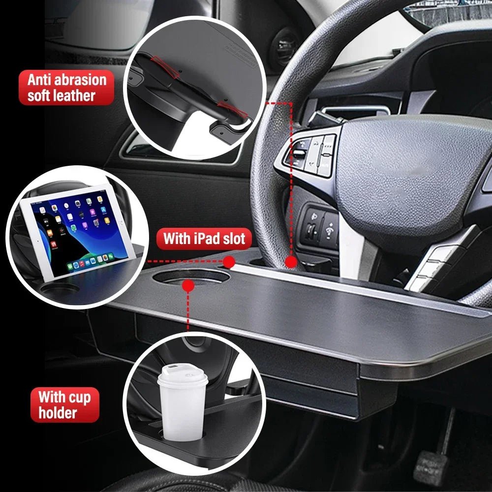Turn your parked car into a clean mini table.