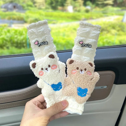 Seatbelt Shoulder Pad Cover — Cute Bear Style + Anti-Slip (All Season)
