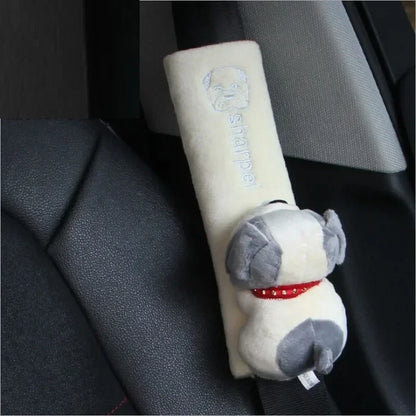 Plush Seatbelt Shoulder Pad — Cute Animal Design (Universal)