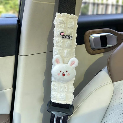 Seatbelt Shoulder Pad Cover — Cute Bear Style + Anti-Slip (All Season)