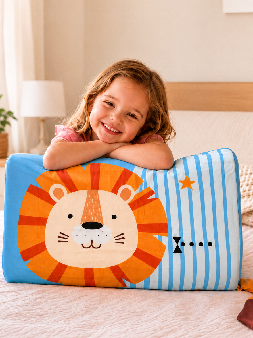 Adult pillows can feel too bulky for little sleepers.