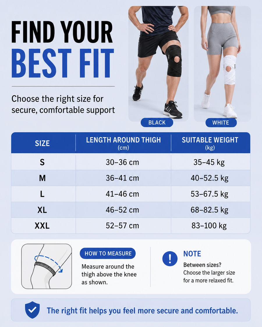 Size guide, packaging and bonuses